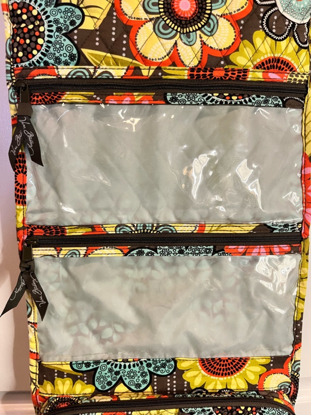 Vera Bradley Flower Shower Quilted Floral Hanging Travel Organizer - Picture 3 of 5